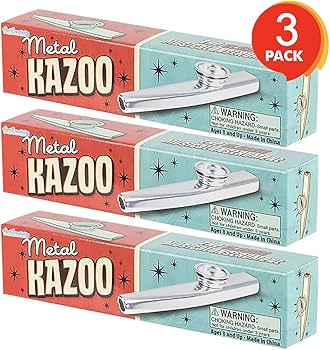 Amazon.com: ArtCreativity 4.75 Inch Metal Kazoo - Set of 3 - Fun